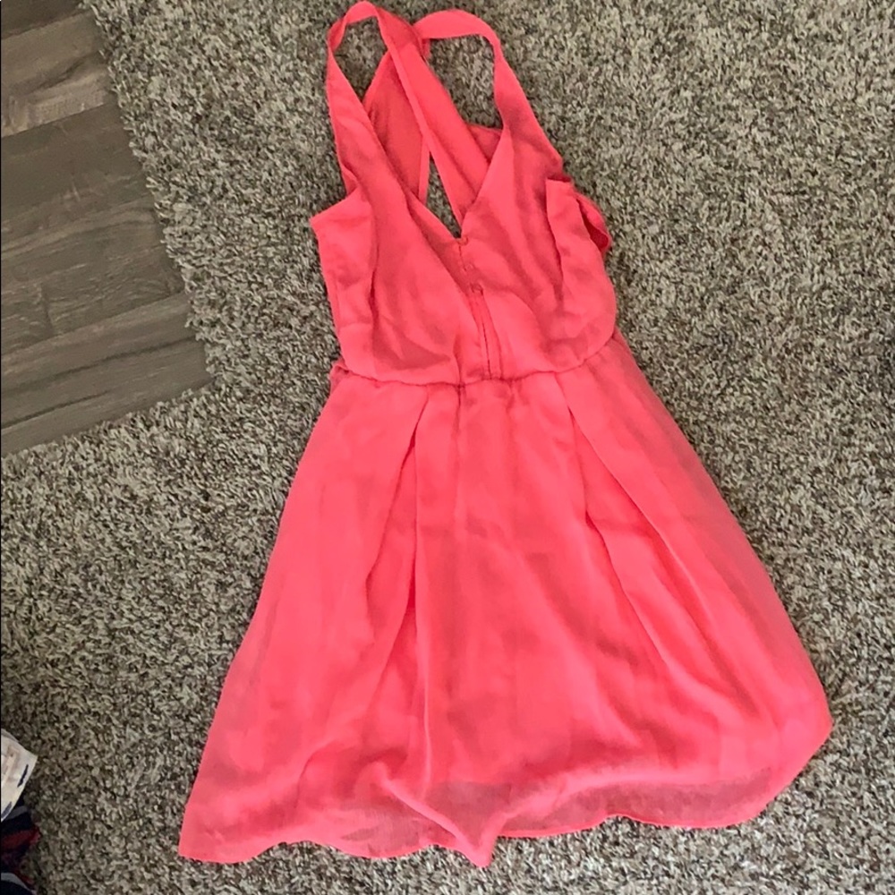 Flowy pink mini dress